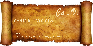 Csáky Vulfia névjegykártya
